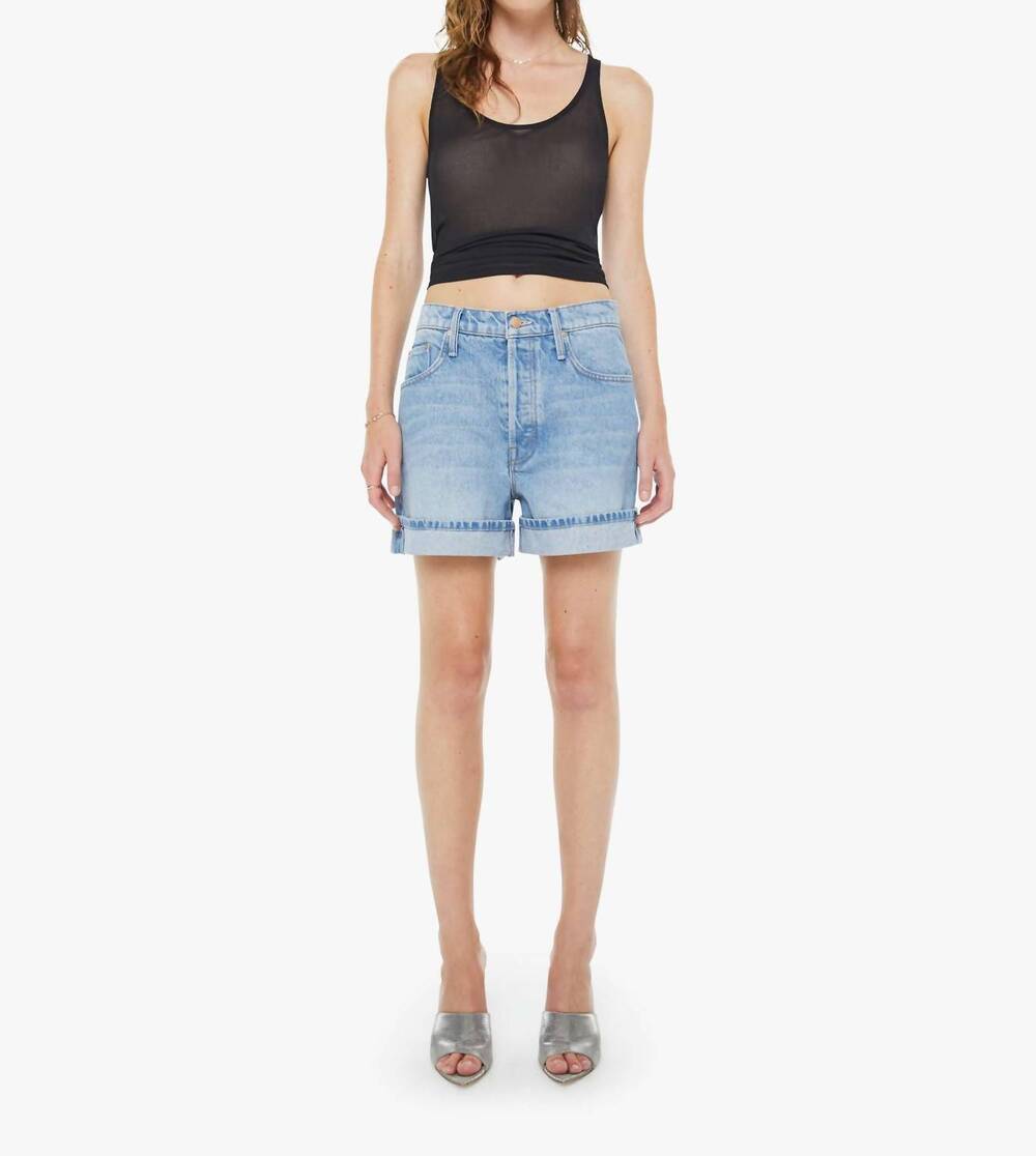 NEW MOTHER culotte cuffed shorts in byob